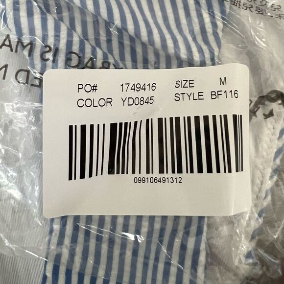 Blue & white striped bikini bottom size Medium, NWT - Picture 6 of 8